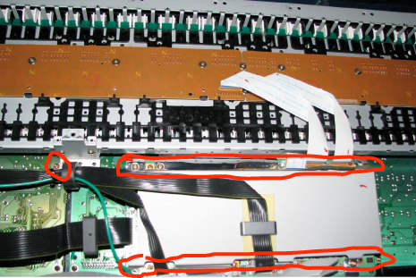 Screws to remove to access battery in JP-8000.