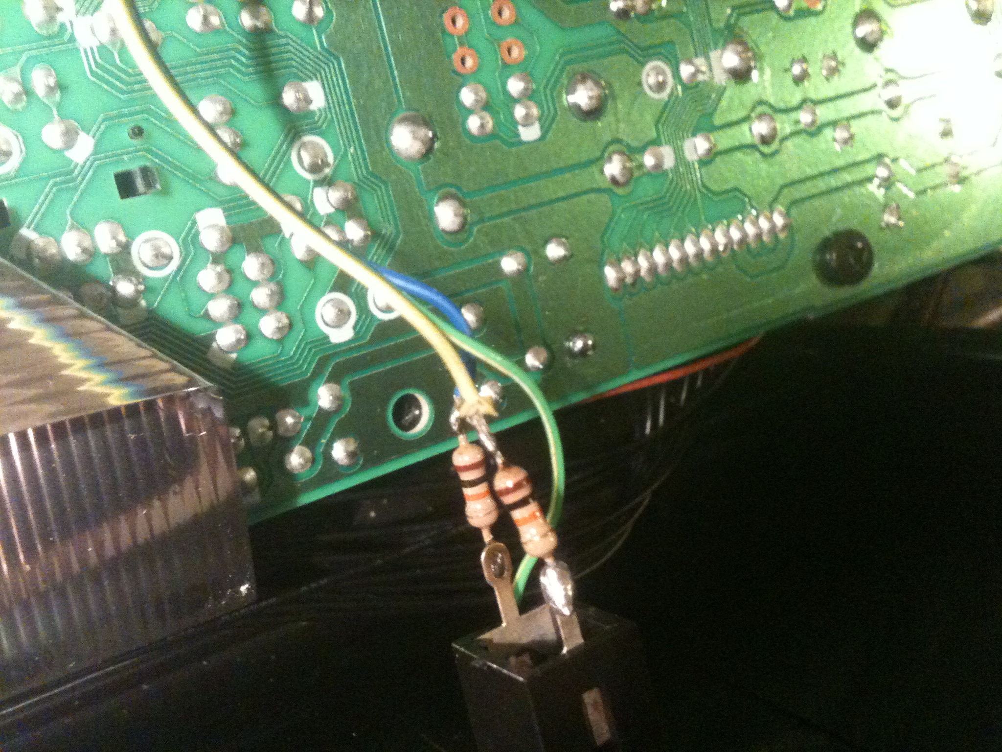 The resistors are there to prevent any shorting to ground.